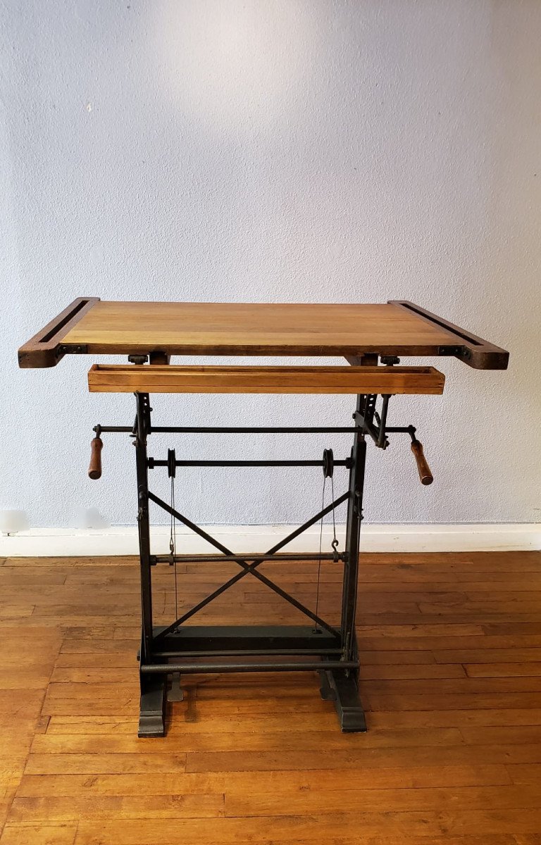 Art Deco Period Architect's Table -photo-2