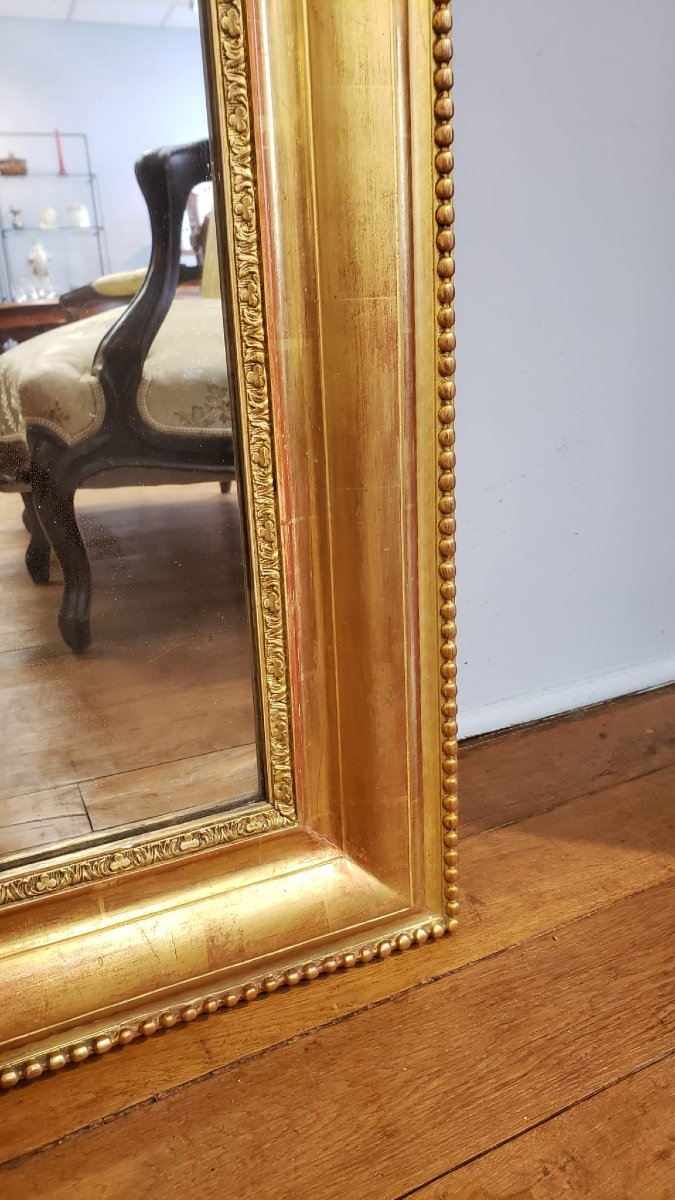 Miroir De Cheminée Doré à La Feuille - Napoléon III - XIX° - 172 X 112 Cm-photo-3