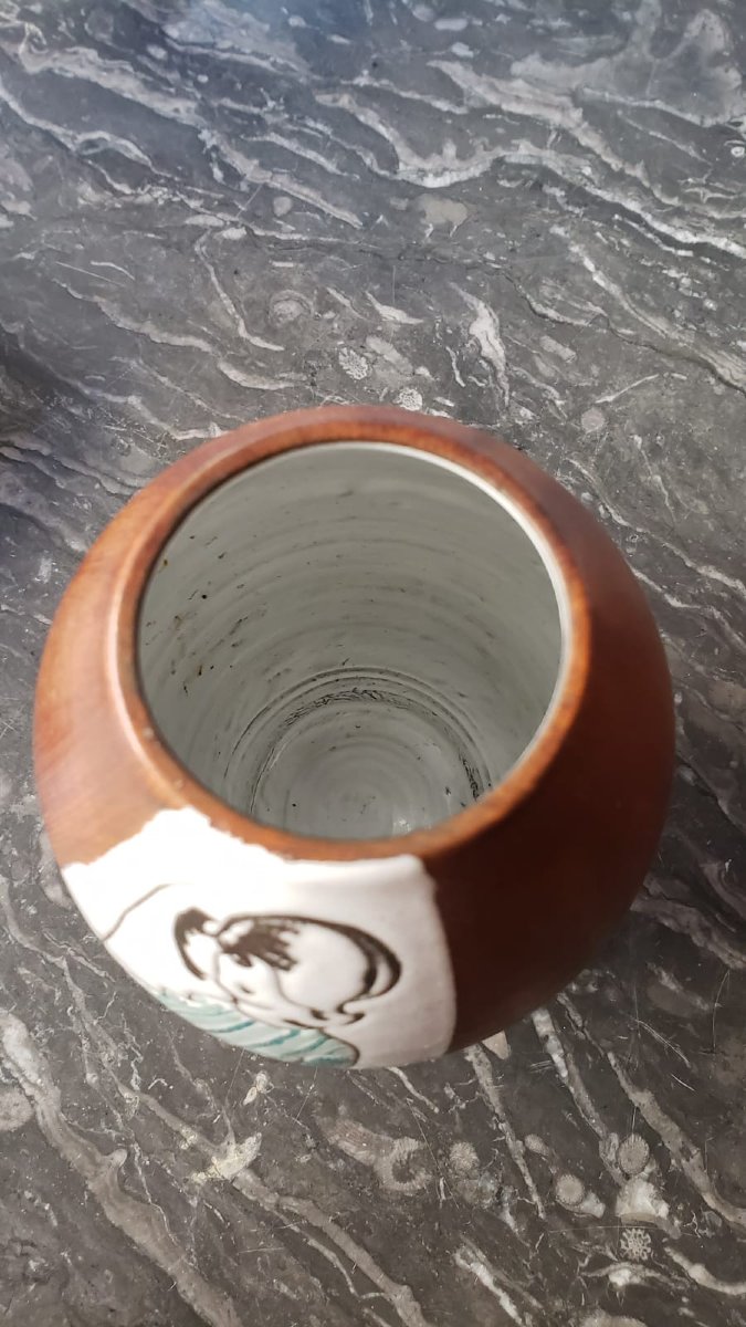 Vase terre cuite émaillée Aalten Kerateak pour Couzijn & Pool 1950/60 -photo-1