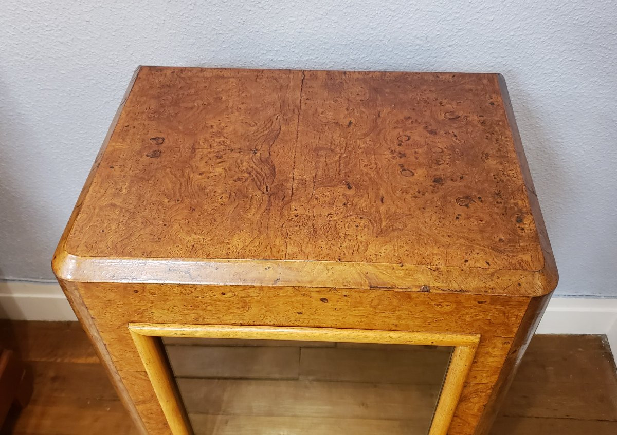 Meuble en acajou et loupe de frêne 1930-1940-photo-2