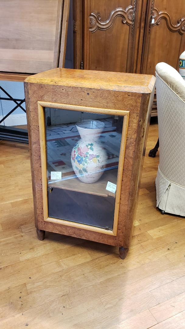 Meuble en acajou et loupe de frêne 1930-1940