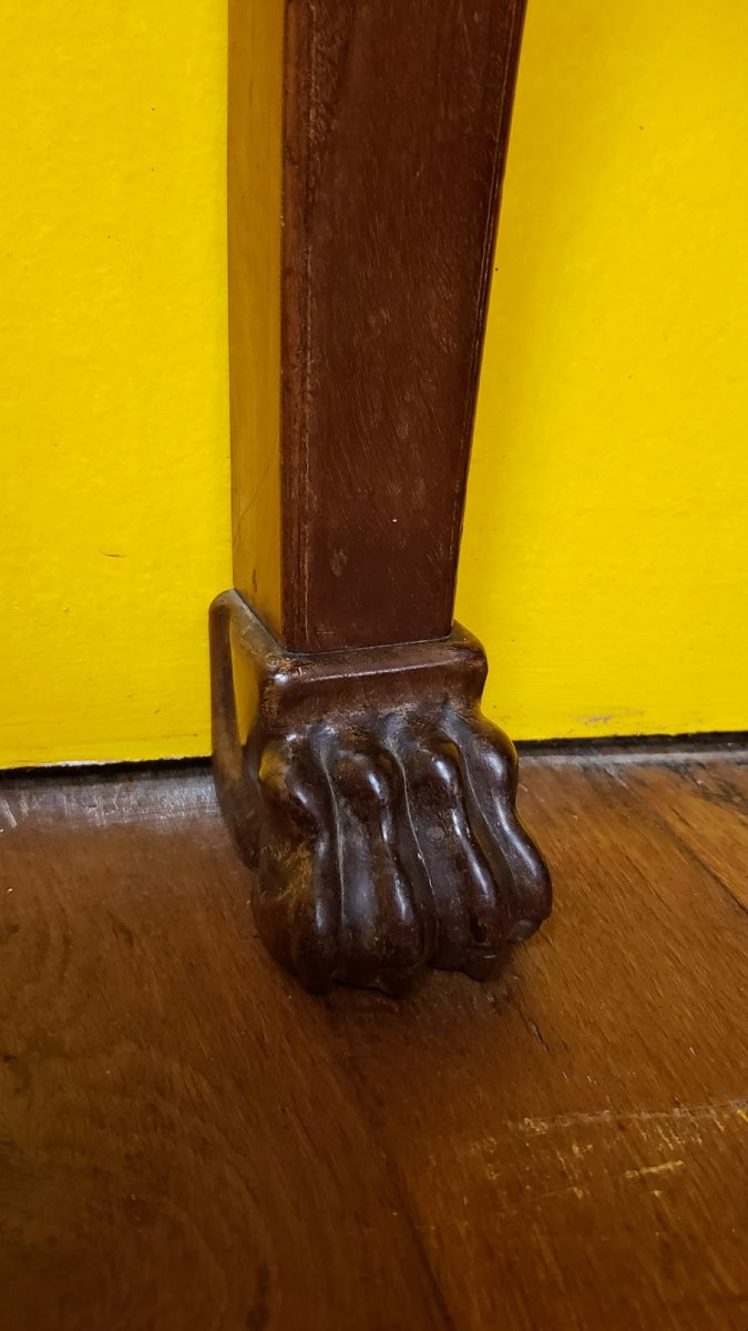 Console acajou marbre et pied griffe - 1830 -photo-2
