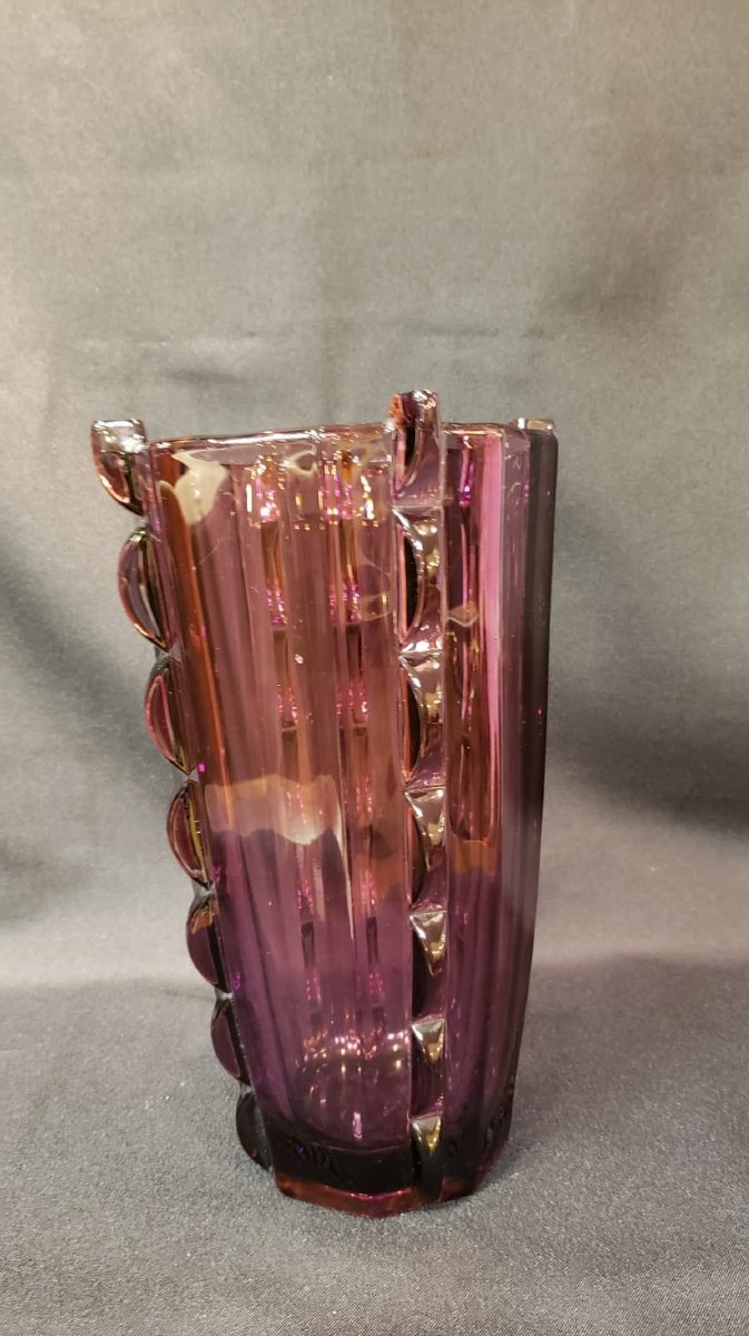 Art Deco Crystal Vase - Rudolf Schröter-photo-2