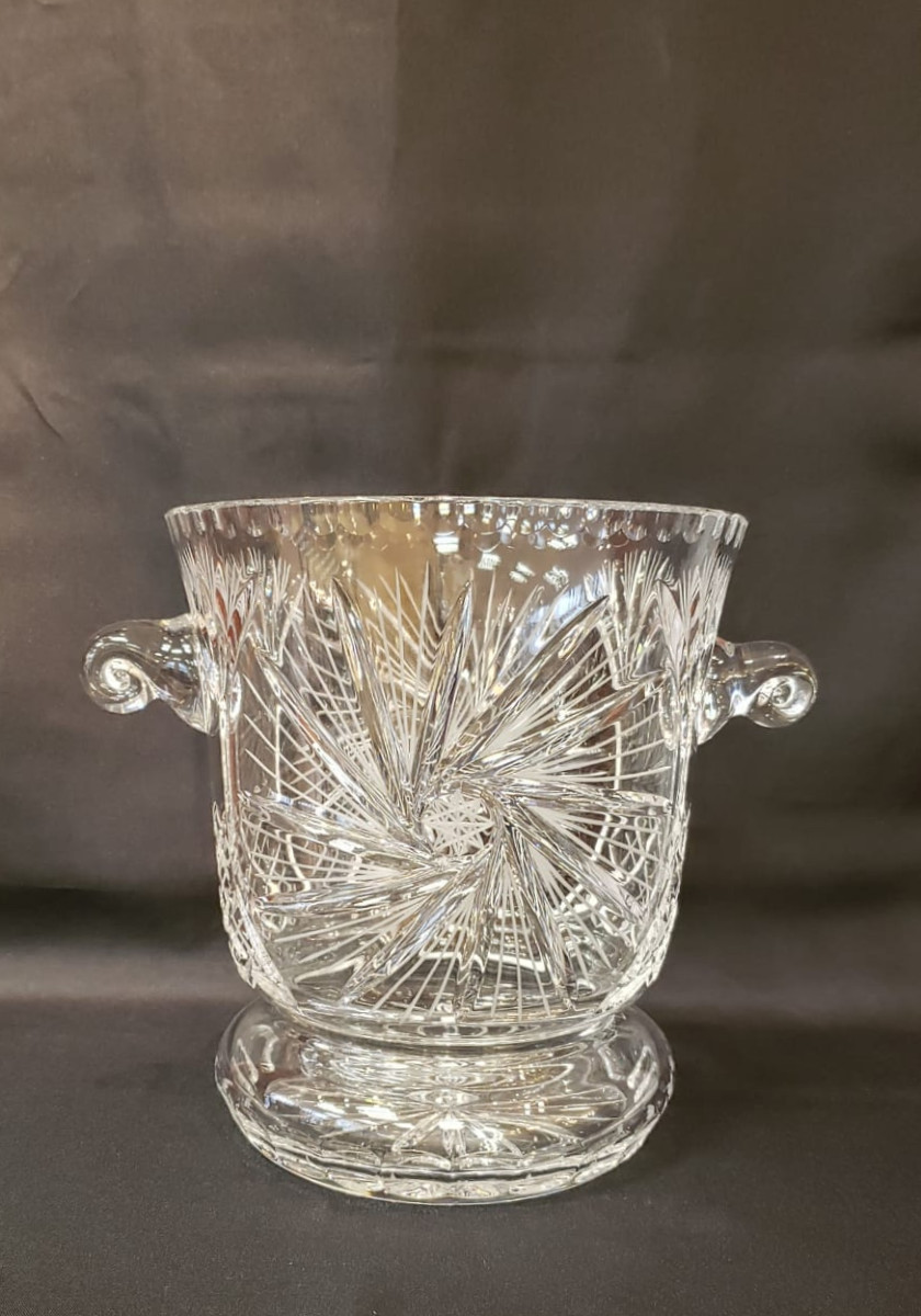 Hand-cut Crystal Champagne Bucket