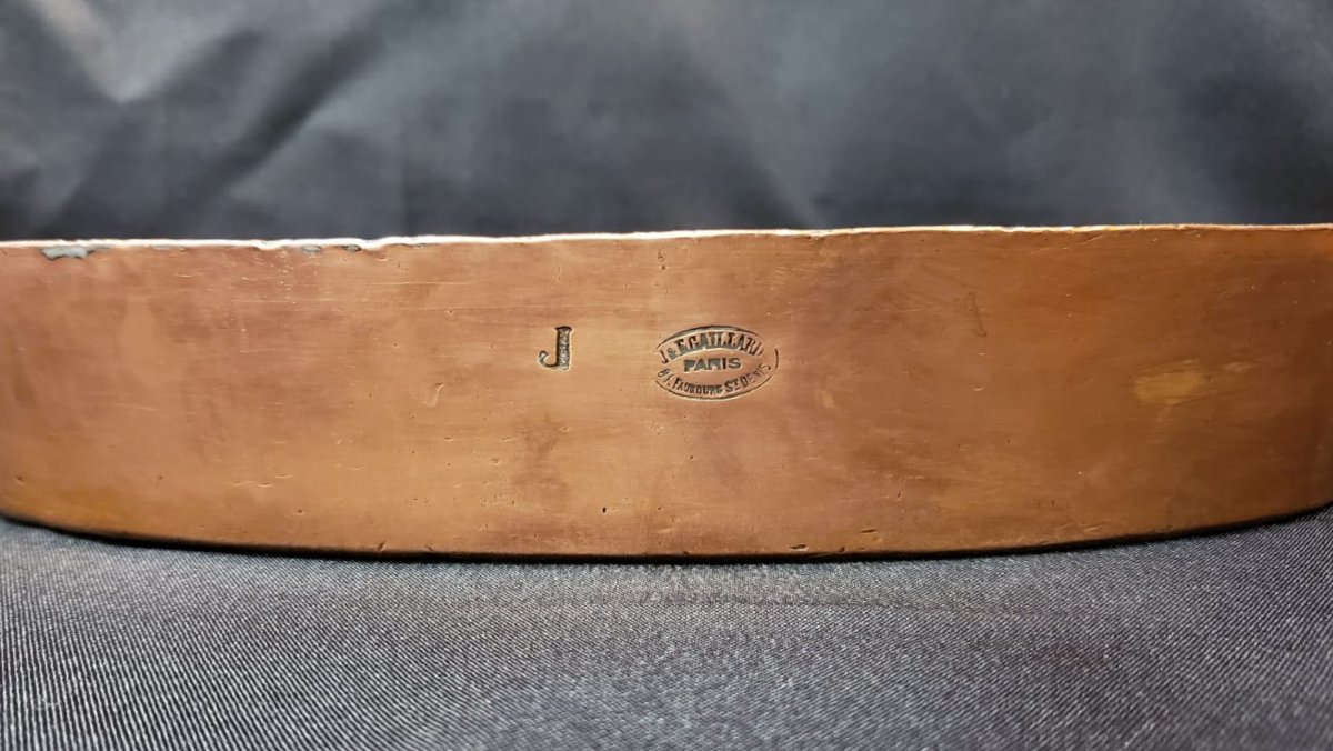 Plat en cuivre martelé et étamé - Maison Gaillard - 1908/1918-photo-2