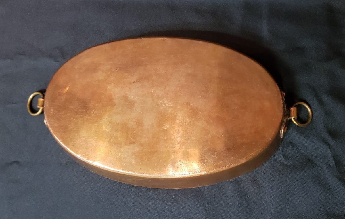 Plat en cuivre martelé et étamé - Maison Gaillard - 1908/1918-photo-5