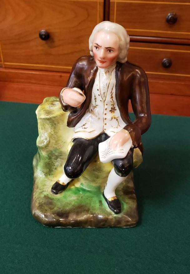 Porte-plume Voltaire en porcelaine de Paris -  XIXe