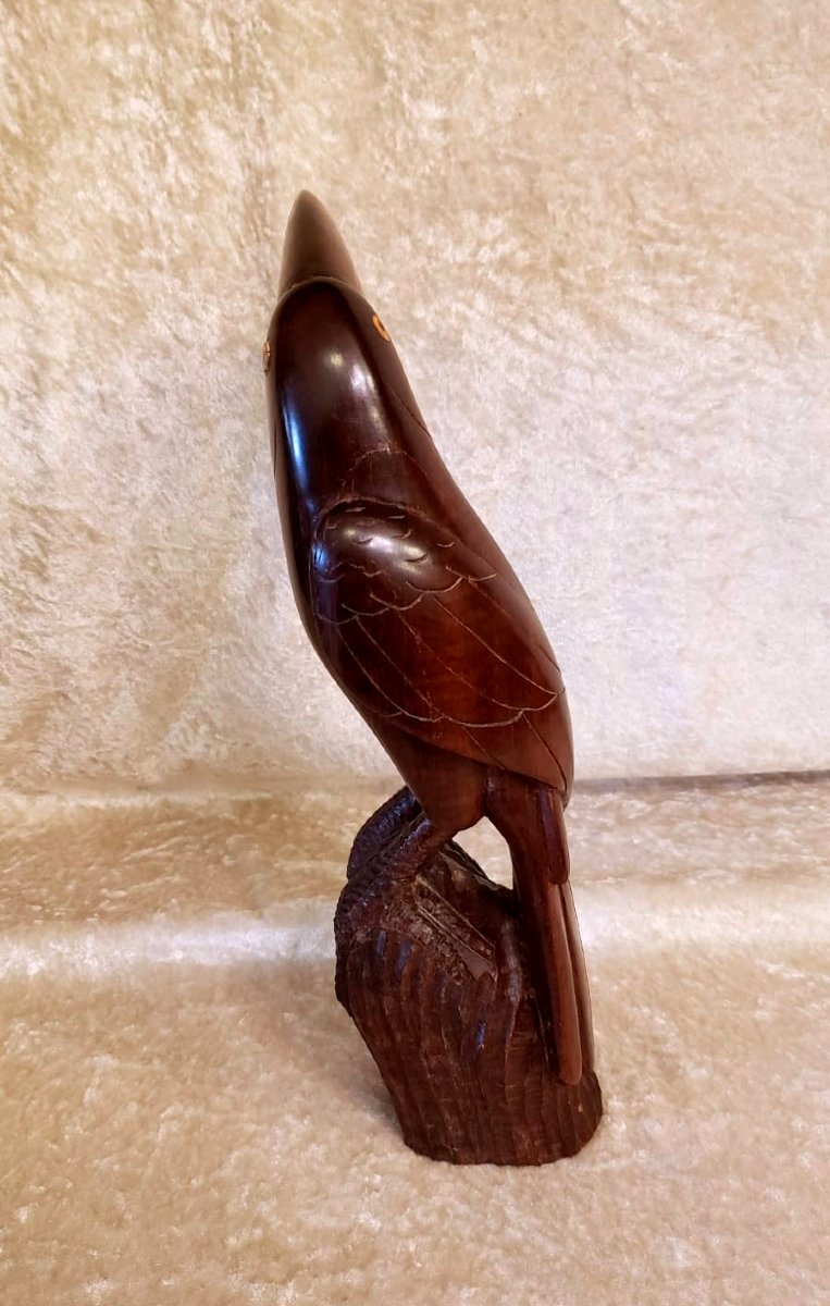 Statue toucan acajou  1950-photo-4