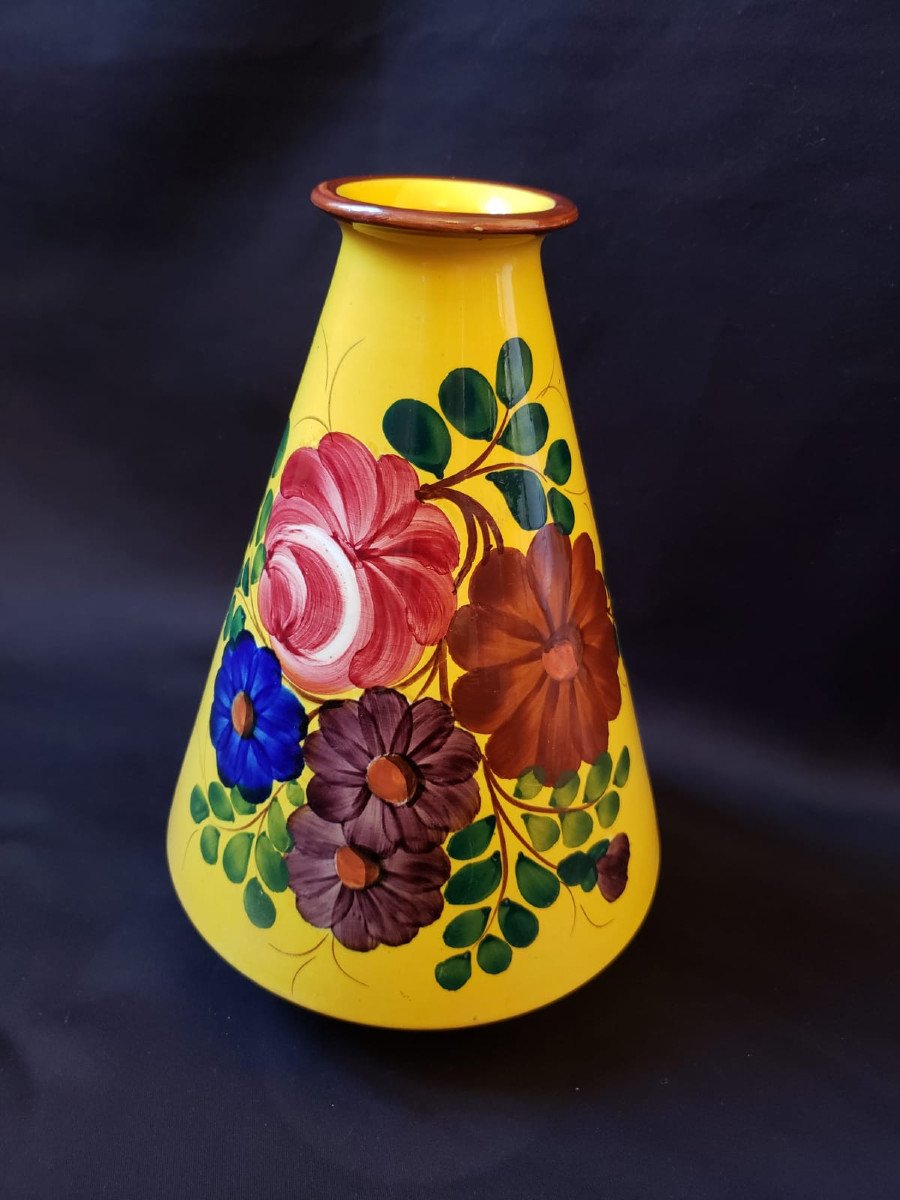 Rare vase fond jaune signé Andréa Galvani  datant des années 1925/1930