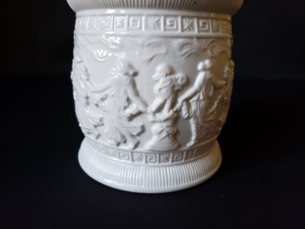 Pot à Tabac en porcelaine à décor de nymphes -photo-3