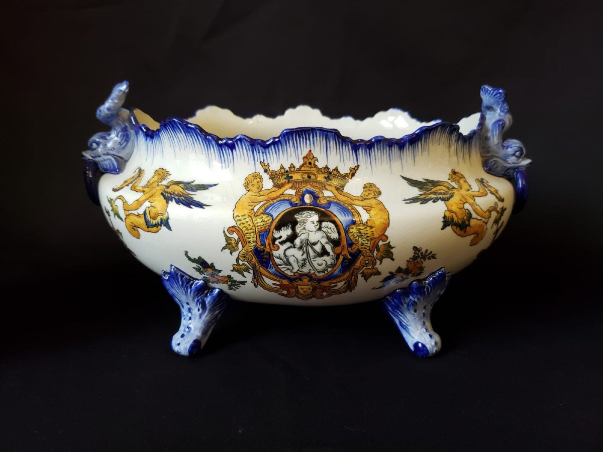 Garniture de chemin&eacute;e en Gien 1871-1875 -photo-2