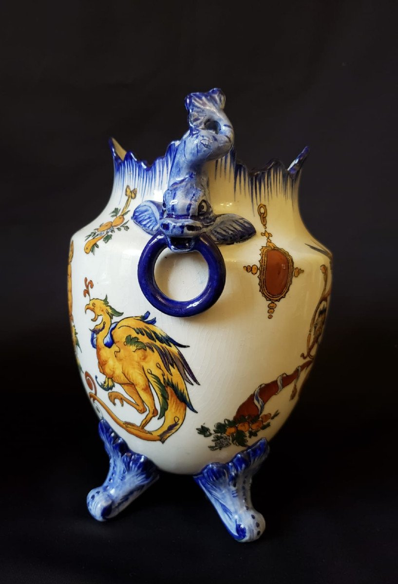Garniture de chemin&eacute;e en Gien 1871-1875 -photo-3