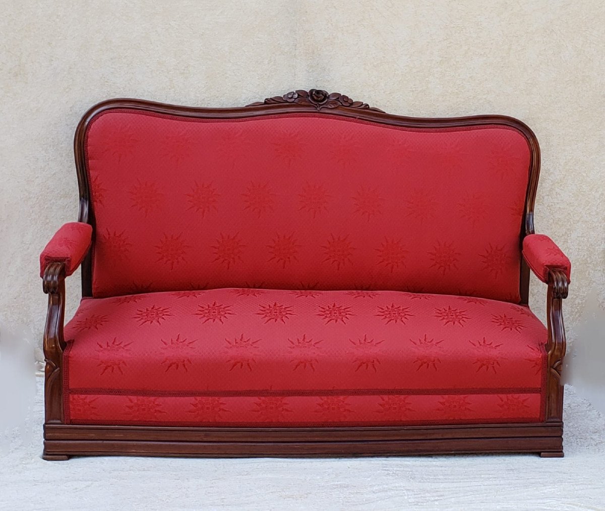 Ottoman Sofa Or Billiard Bench In Mahogany From Cuba, Napoleon III Period