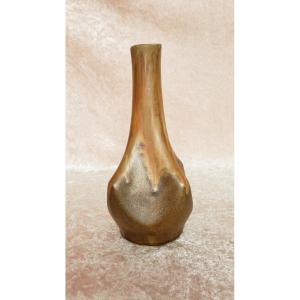 Enamelled Stoneware Vase Signed Denbac Circa 1920/25