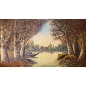 Tableau d'Albert Muret (Morges1874- Pully 1955) - Peintre suisse.