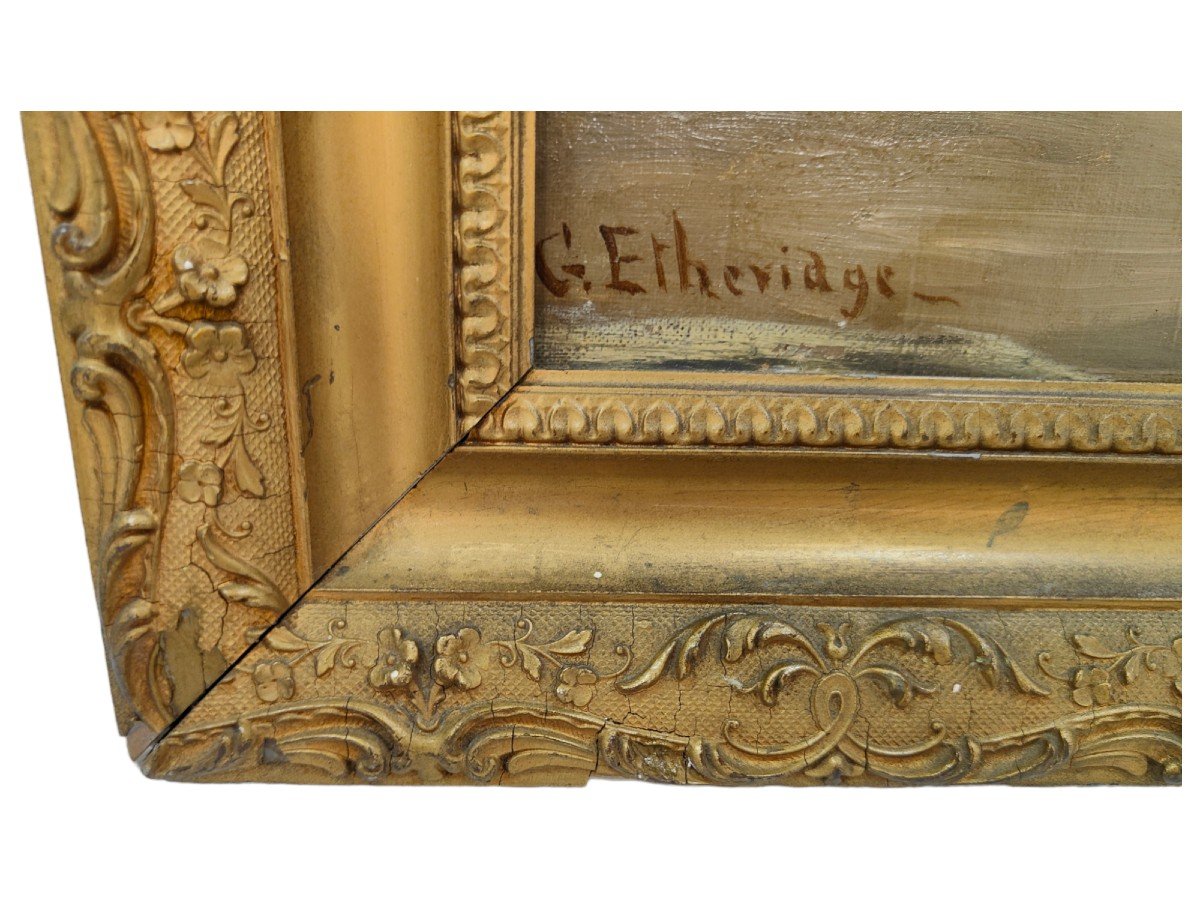 George Etheridge Oil On Canvas.-photo-6