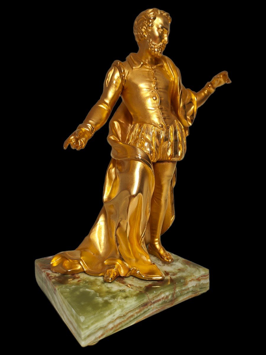 Figure In Gilt Bronze From The XIX Century-photo-4