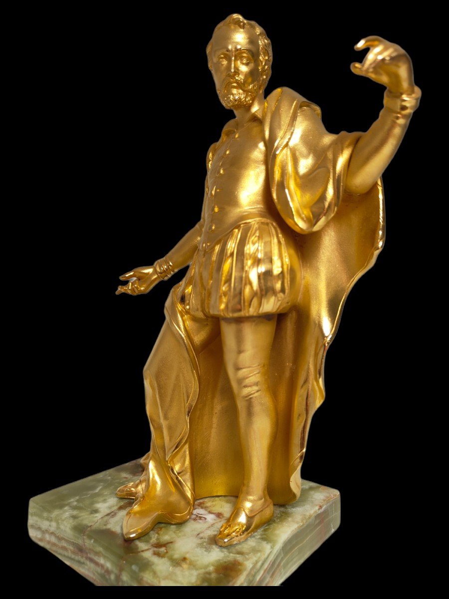 Figure En Bronze Doré Du XIX Siecle-photo-3