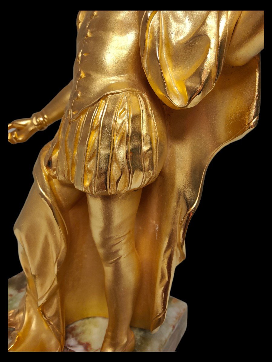 Figure En Bronze Doré Du XIX Siecle-photo-4