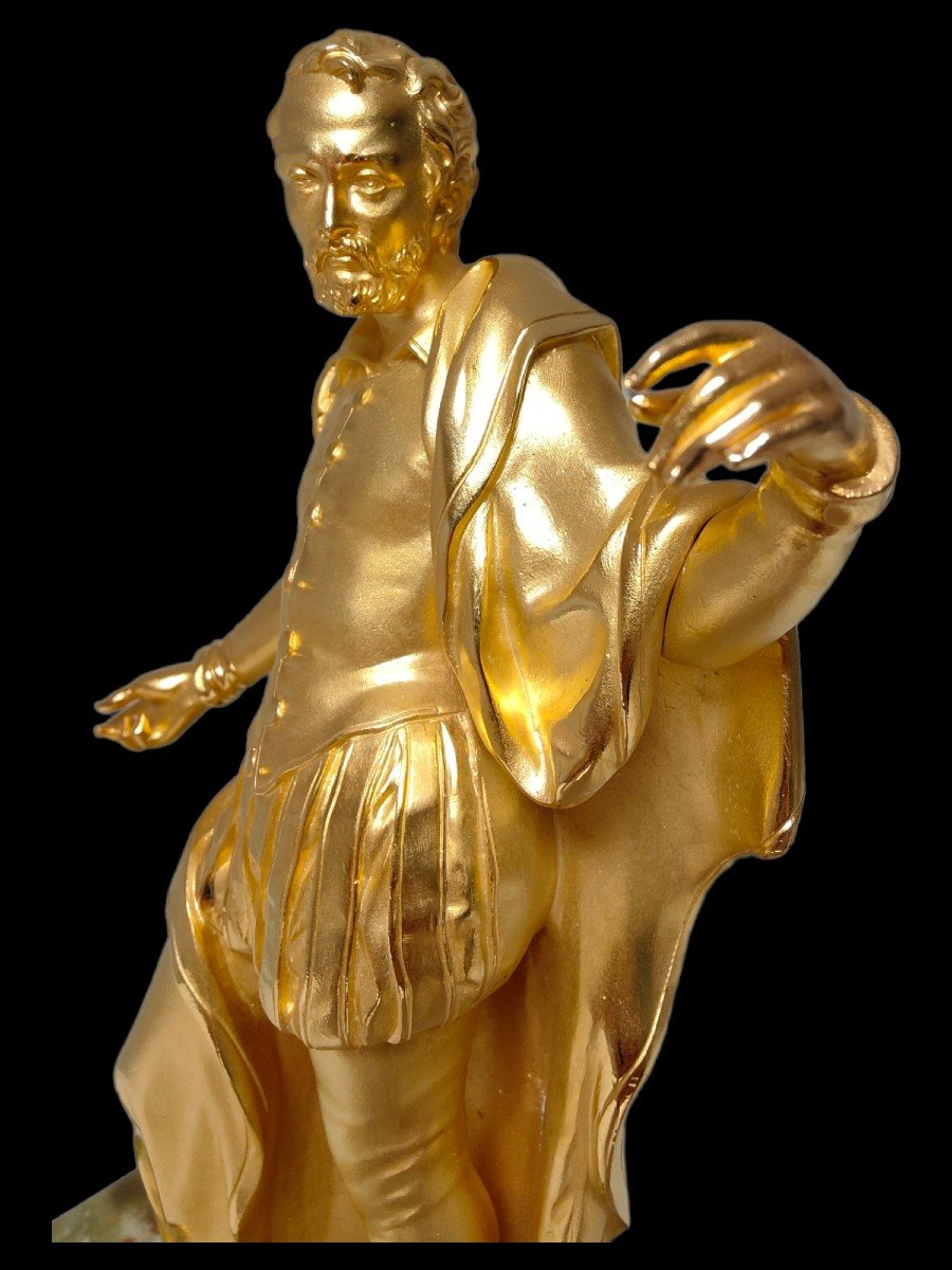 Figure En Bronze Doré Du XIX Siecle-photo-5