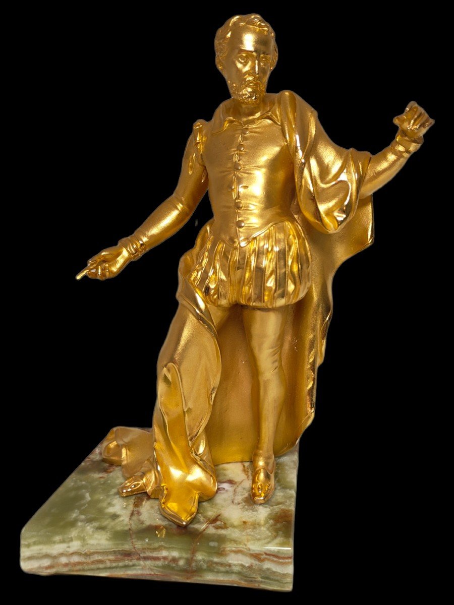 Figure En Bronze Doré Du XIX Siecle