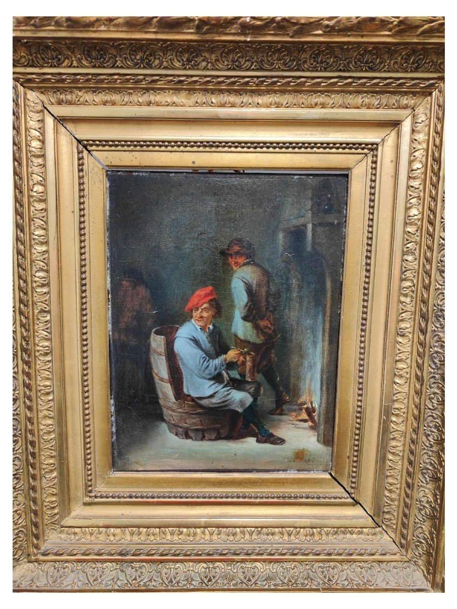 Small Oil Signed David Teniers Le Jeune (antwerp, December 15, 1610 - Brussels, April 25, 1690-photo-7