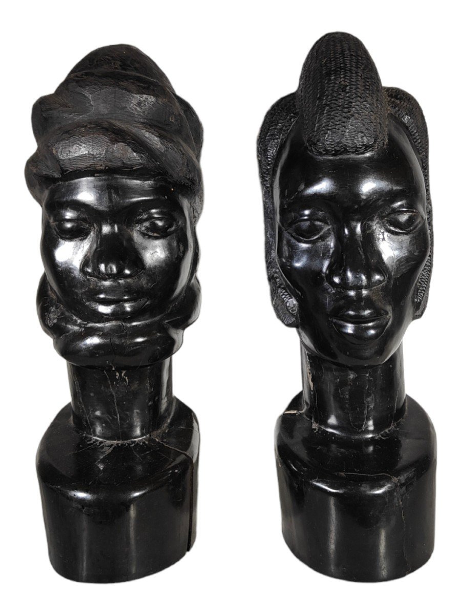 Sculptures Africaines En ébène-photo-2