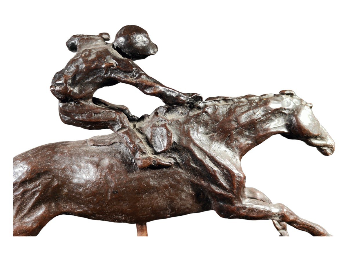 Sculpture Polo En Bronze-photo-4