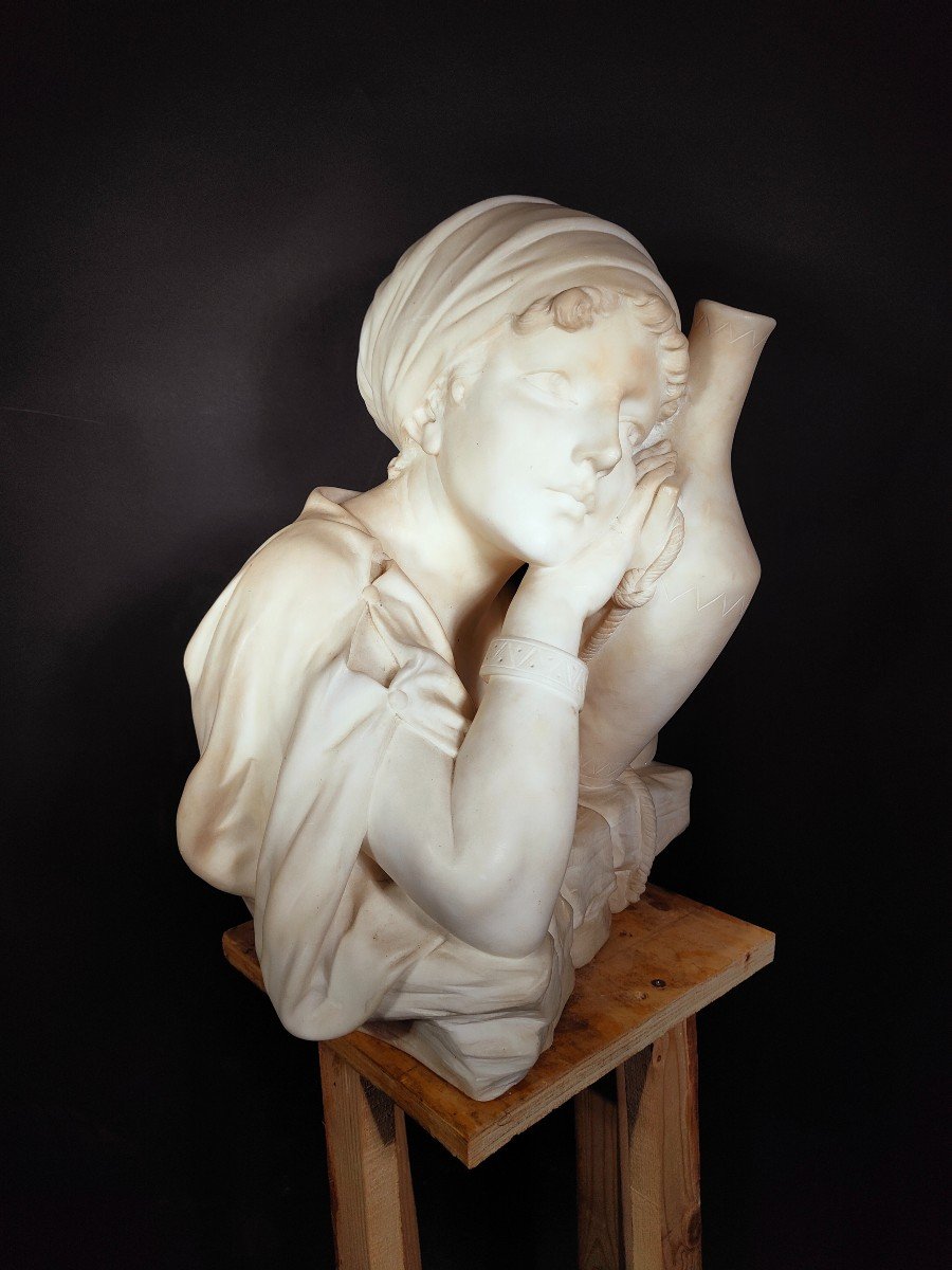 XIX Century Italian Marble Sculpture-photo-4