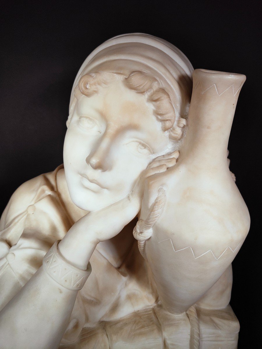 Sculpture En Marbre Italienne Du XIX Siecle