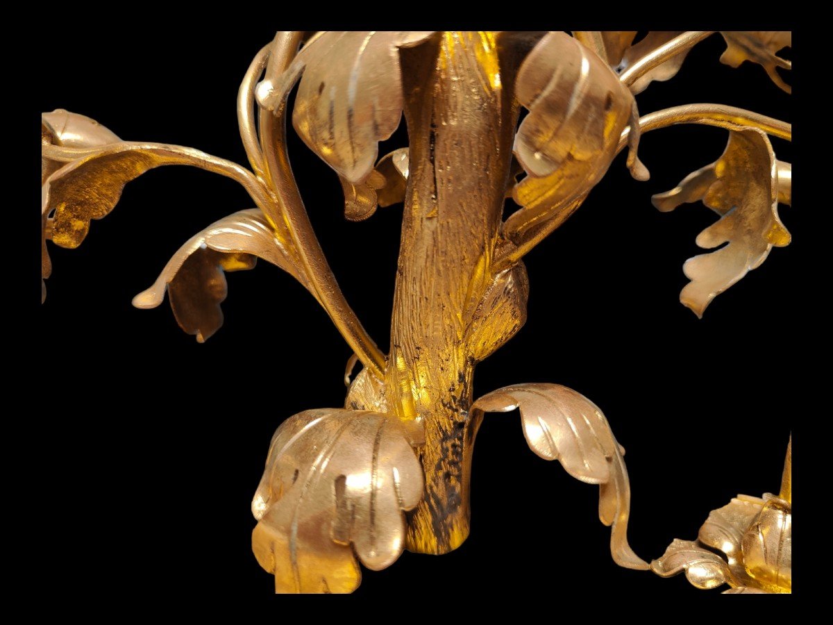 Pendulum In Gilt Bronze And Porcelain In Chinosoiserie Style-photo-6
