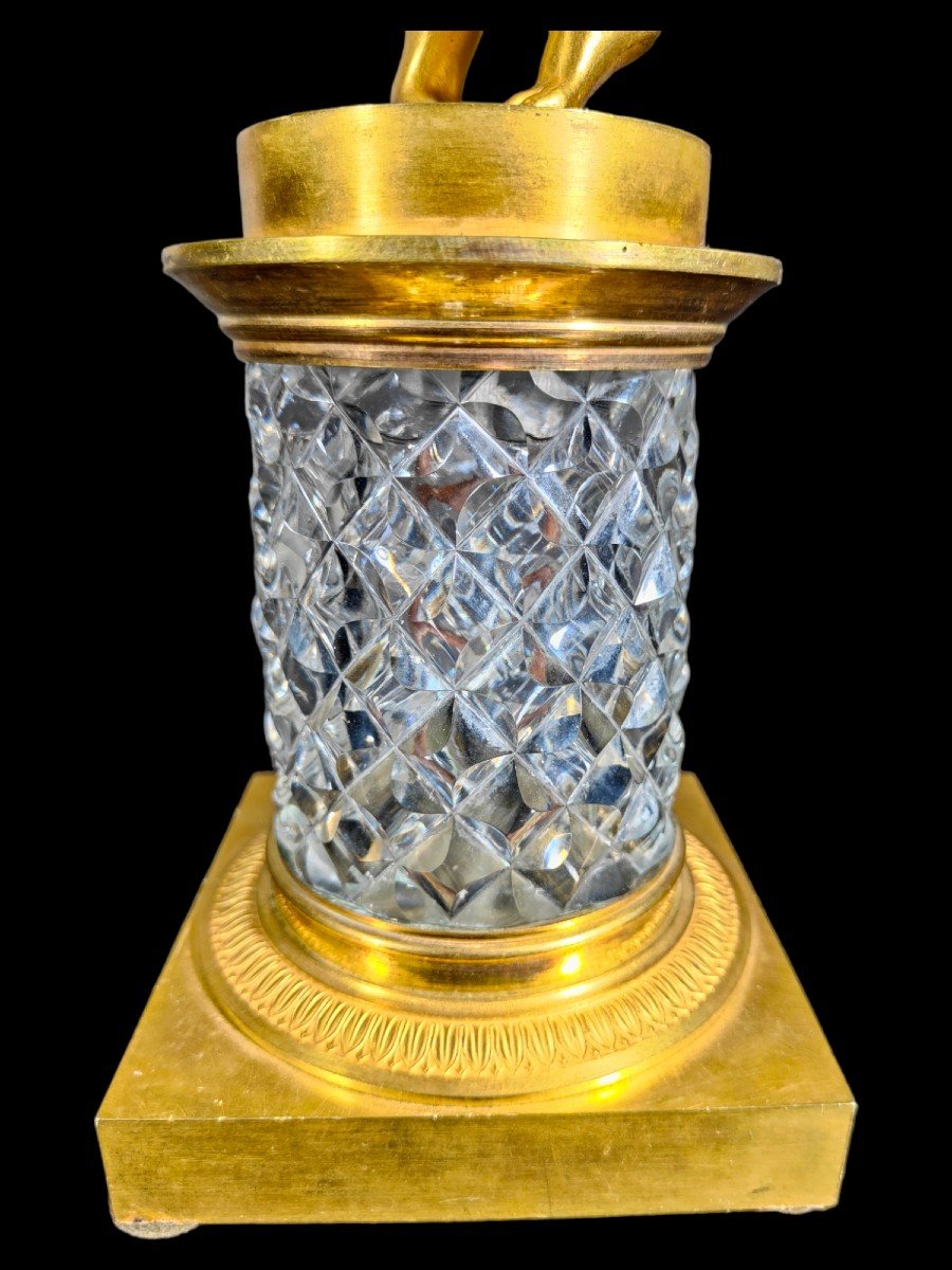 Baccarat Crystal And Gilt Bronze Figurine-photo-2