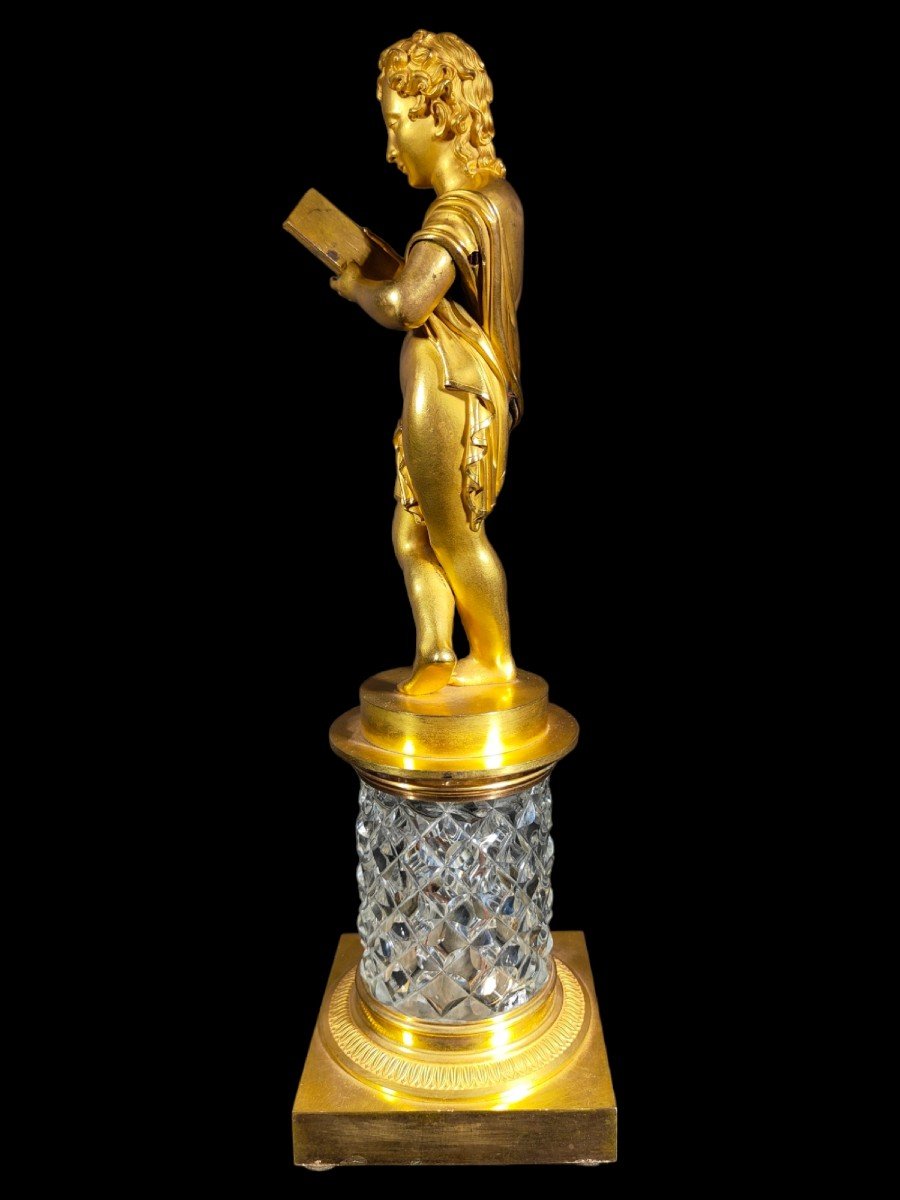 Baccarat Crystal And Gilt Bronze Figurine-photo-6