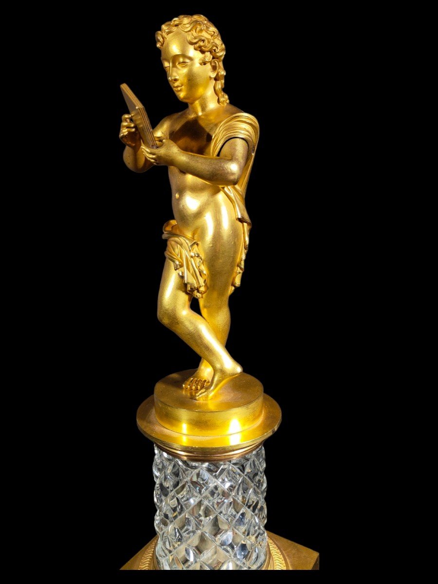 Baccarat Crystal And Gilt Bronze Figurine-photo-8