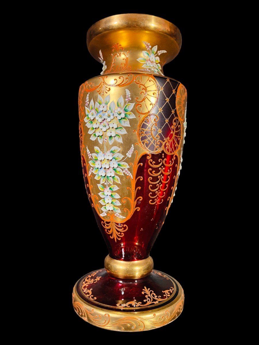 Grand Vase De Boheme Annees 50-photo-3