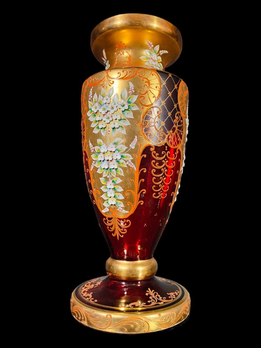 Grand Vase De Boheme Annees 50-photo-4