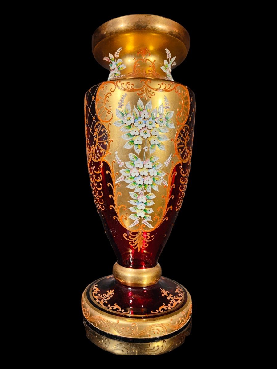 Grand Vase De Boheme Annees 50