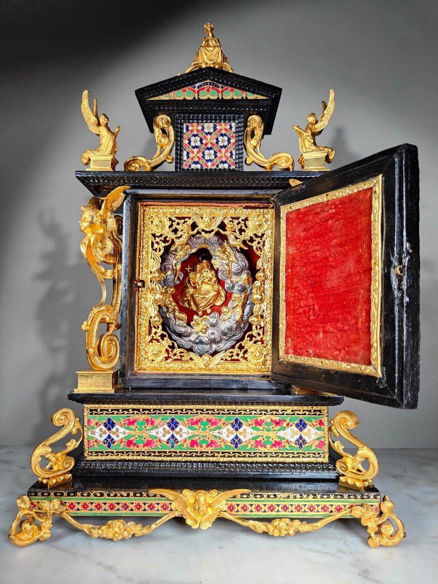 Impressive Tabernacle, Italian Altar XVII Century-photo-8