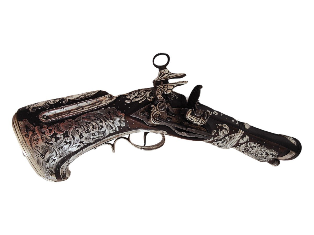 Extremely Rare South American Blunderbuss Miquelet-lock Belt Pistol-photo-7
