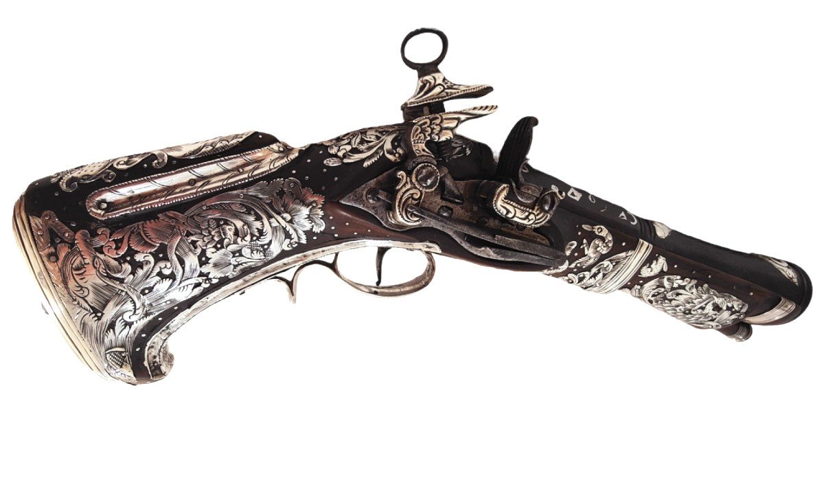 Extremely Rare South American Blunderbuss Miquelet-lock Belt Pistol