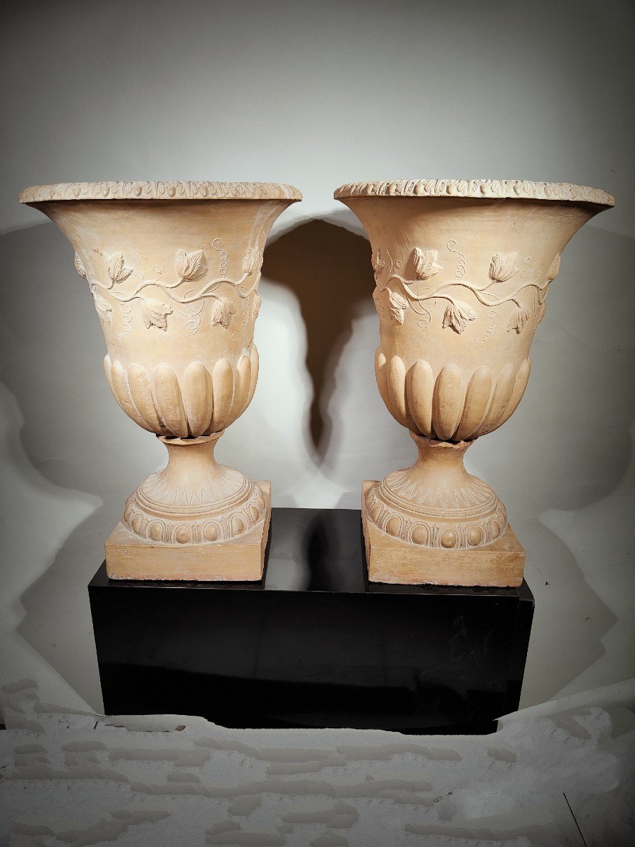 Pair Of Terracotta Cups Dated 1846-photo-2