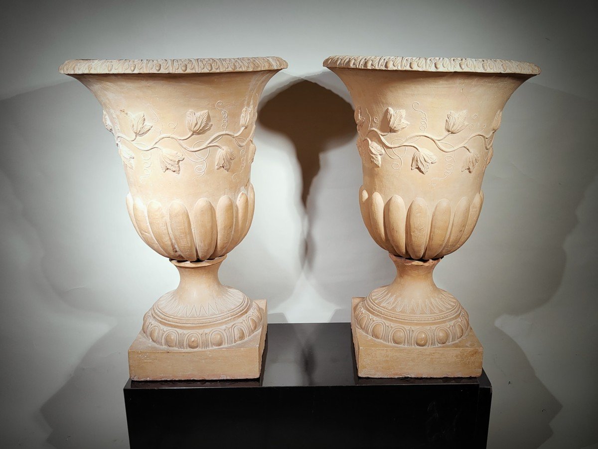Pair Of Terracotta Cups Dated 1846-photo-3