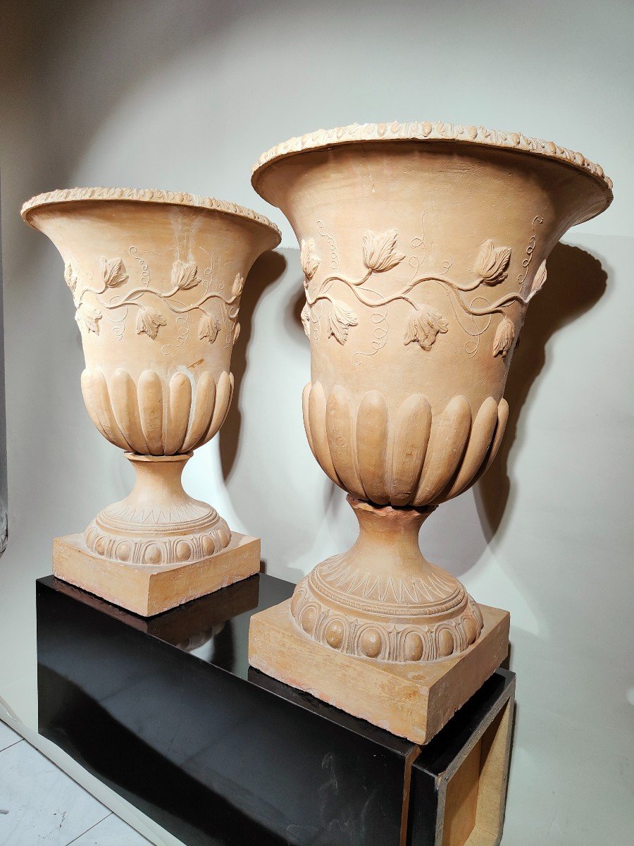 Pair Of Terracotta Cups Dated 1846-photo-1