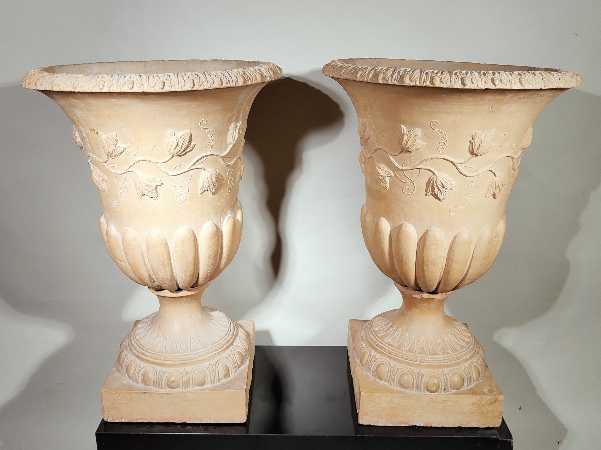 Pair Of Terracotta Cups Dated 1846-photo-4