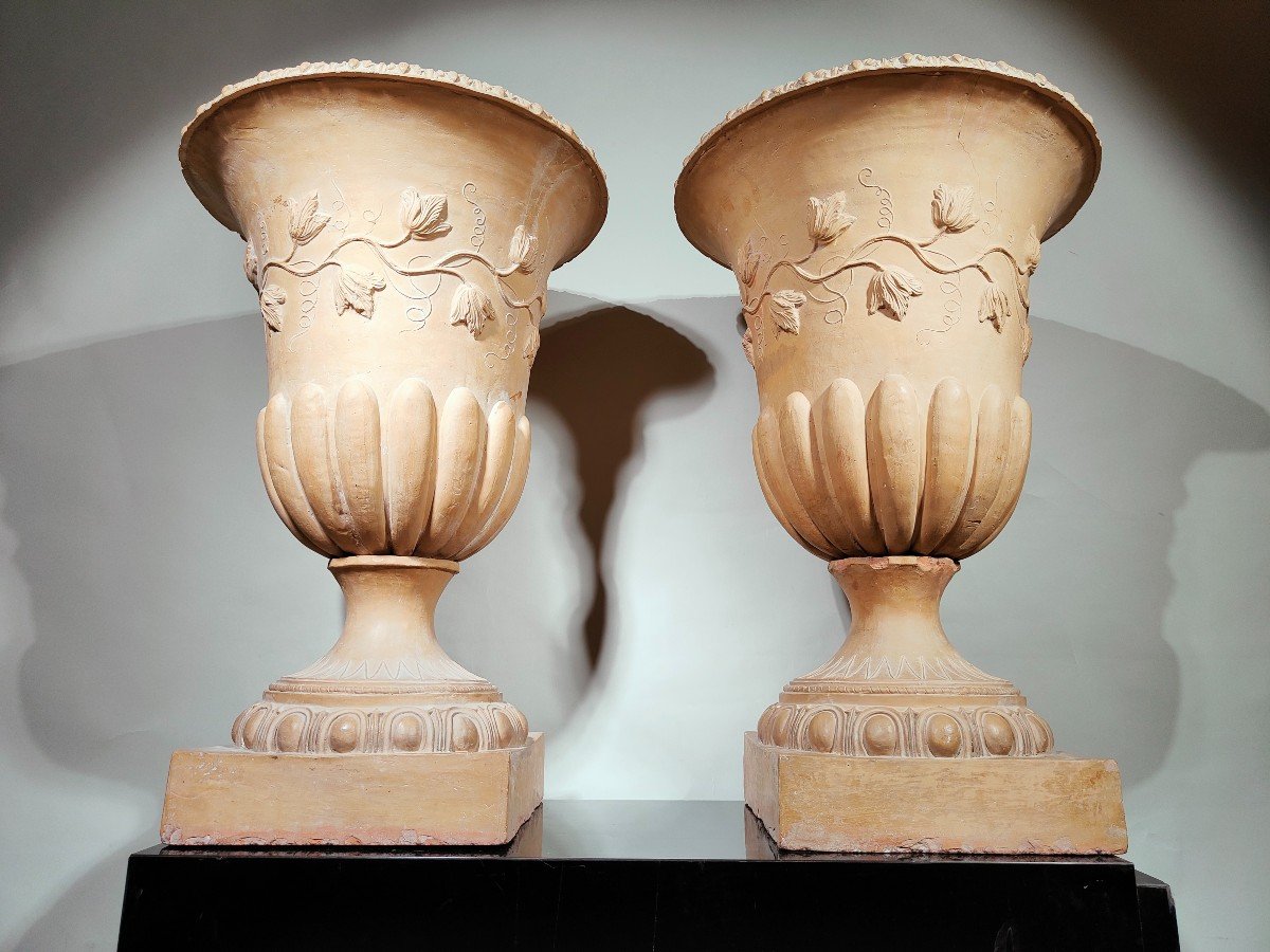 Pair Of Terracotta Cups Dated 1846-photo-5