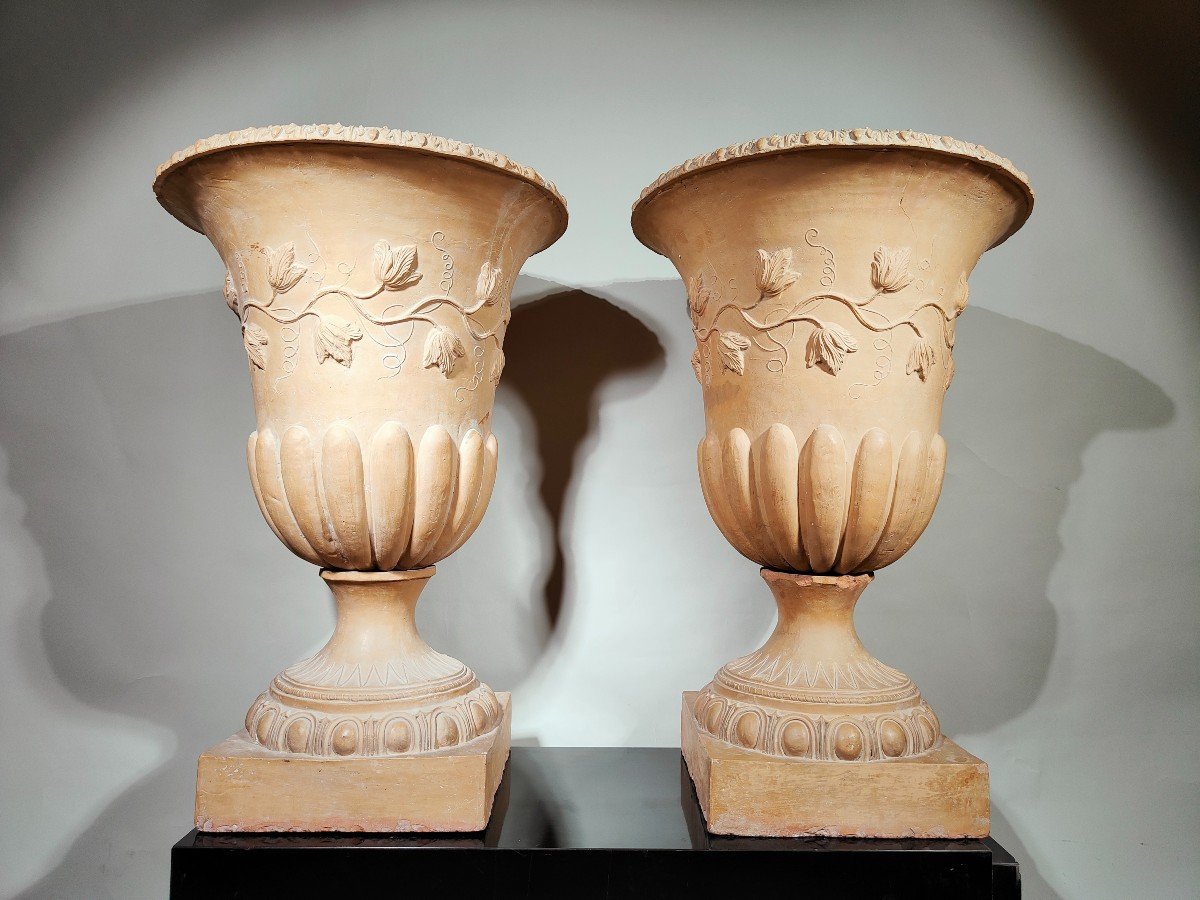 Pair Of Terracotta Cups Dated 1846-photo-6