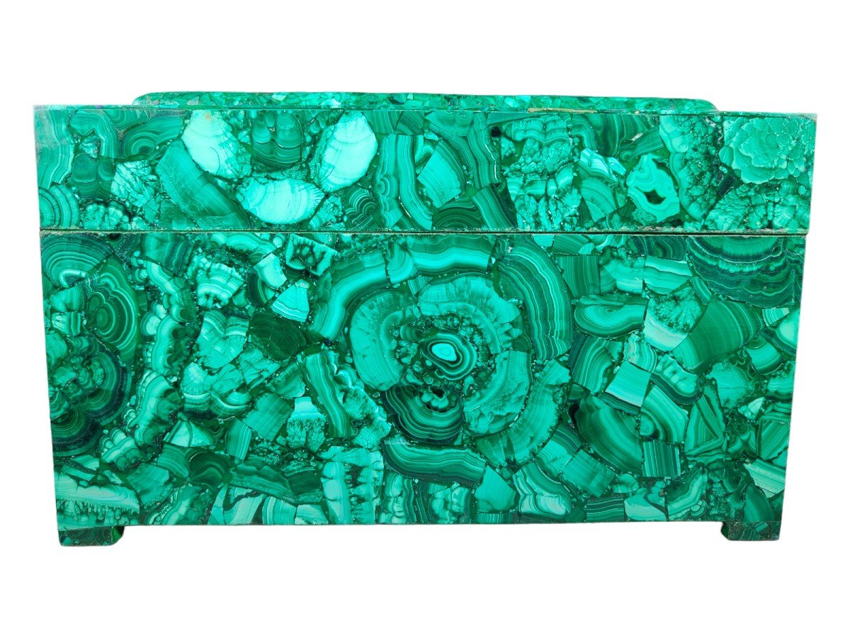 Large Malachite Box From The Mid-20th Century-photo-4