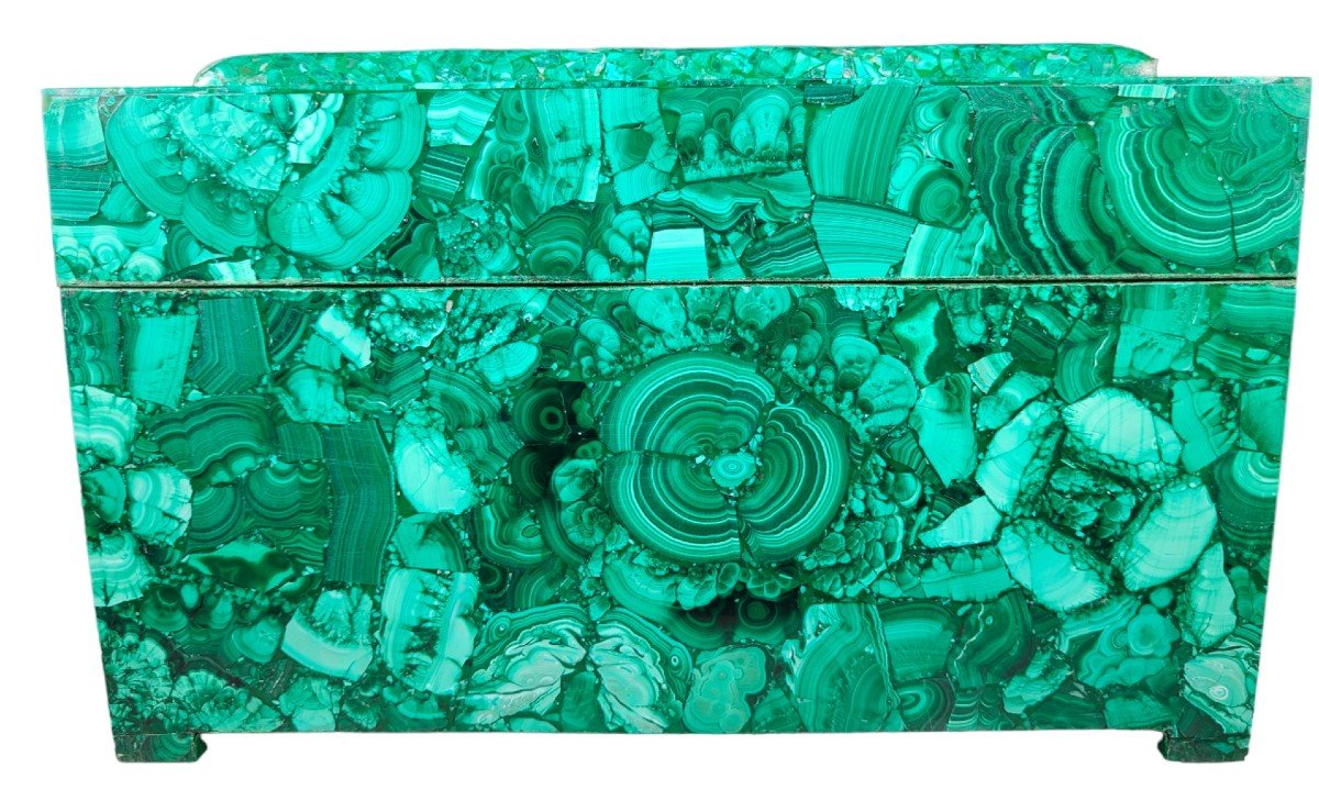 Large Malachite Box From The Mid-20th Century