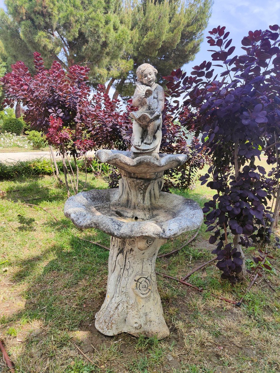 Fontaine De Jardin De La Moitie Du XX Siecle-photo-2