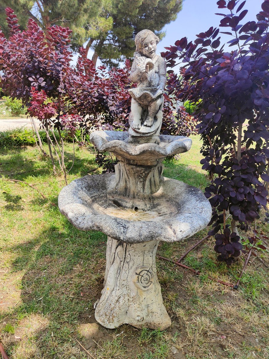 Fontaine De Jardin De La Moitie Du XX Siecle-photo-7